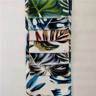 ผ้า Jacquard สิ่งทอที่บ้านสีสันสดใส 3 มิติ